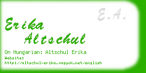 erika altschul business card